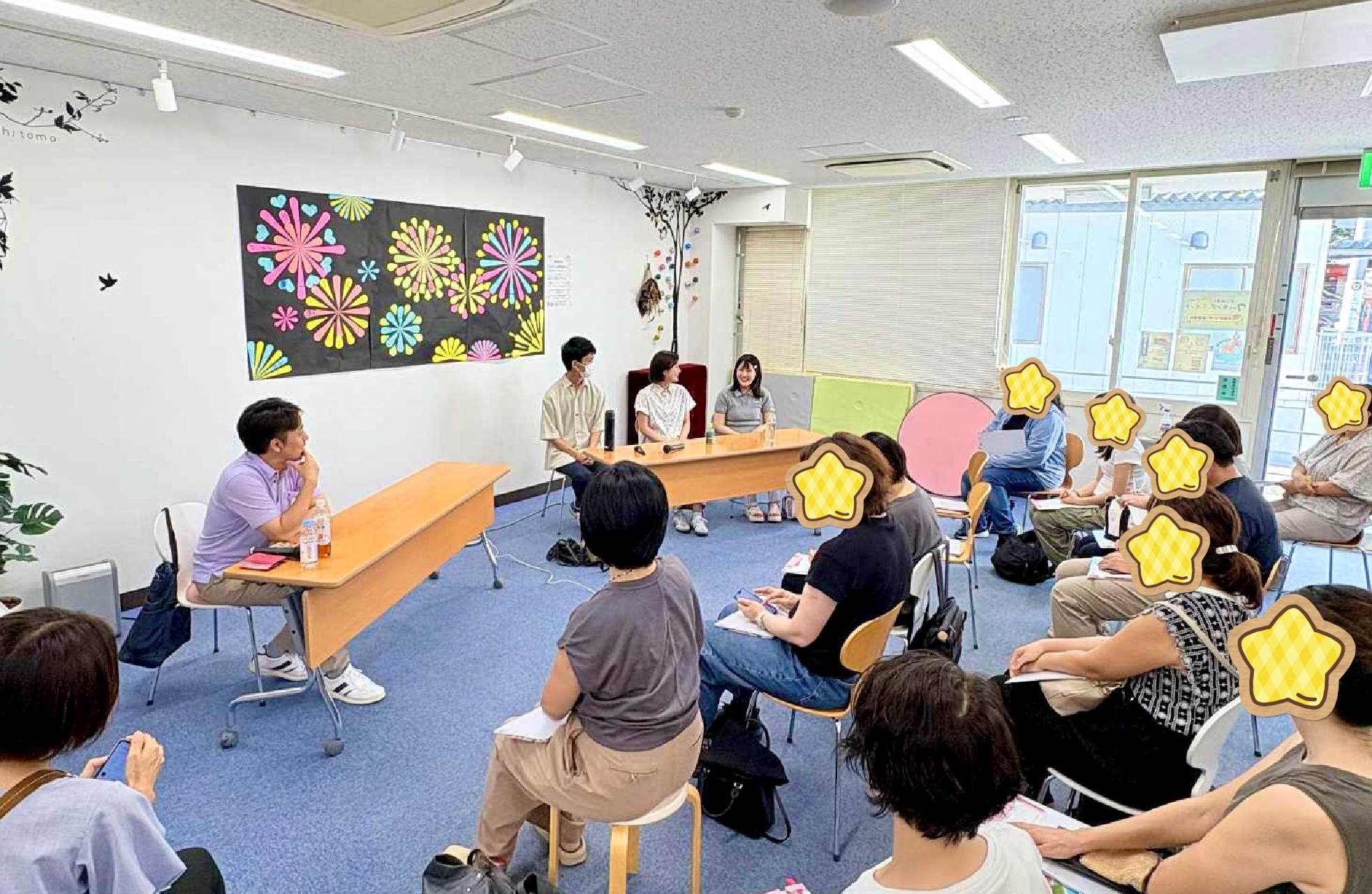 横浜 親カフェ夏休み企画で不登校経験者と登壇する阿部伸一